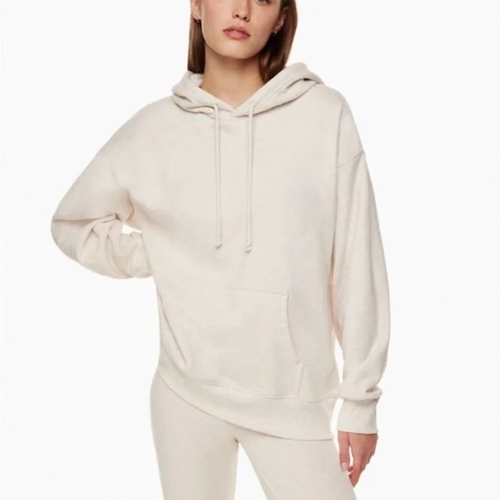 Aritzia TNA Boyfriend Fit Heathered Oatmeal Hoodie